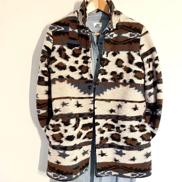 Vilagallo Cream and Brown Teddy Jacket with Cozy Texture - Medium to Large - Picture 8 of 8